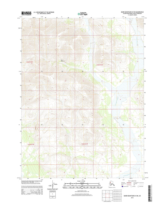 Baird Mountains B-5 NE Alaska US Topo Map Image