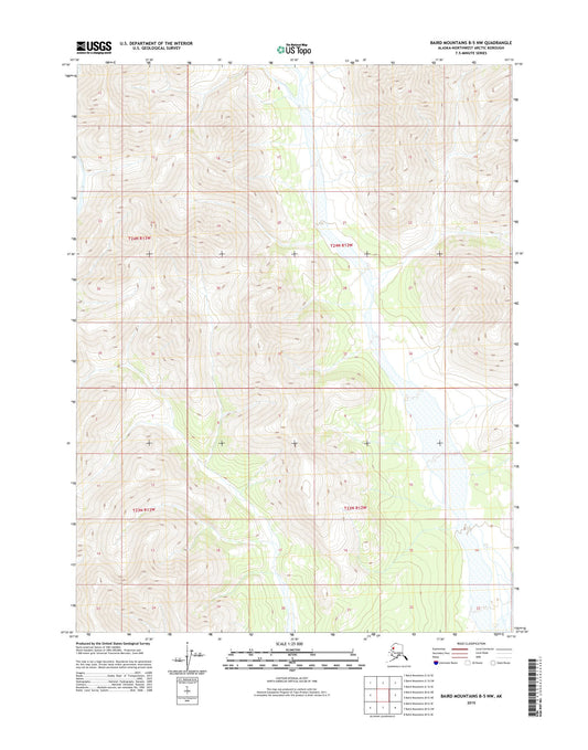 Baird Mountains B-5 NW Alaska US Topo Map Image