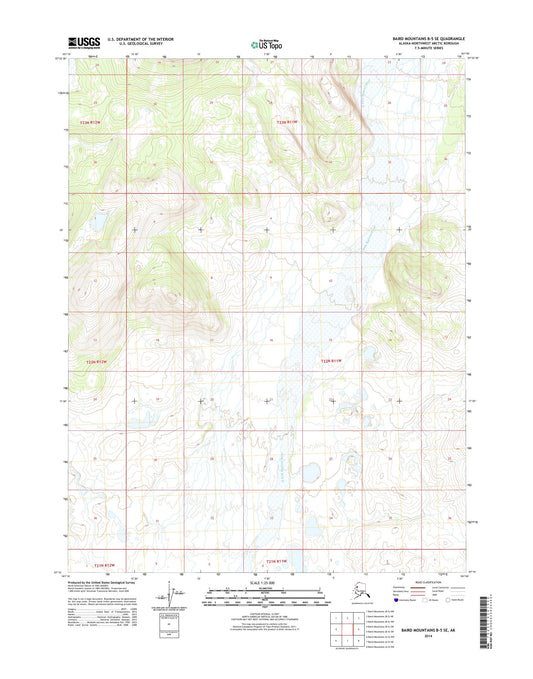 Baird Mountains B-5 SE Alaska US Topo Map Image