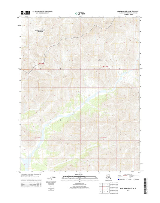Baird Mountains B-6 NE Alaska US Topo Map Image