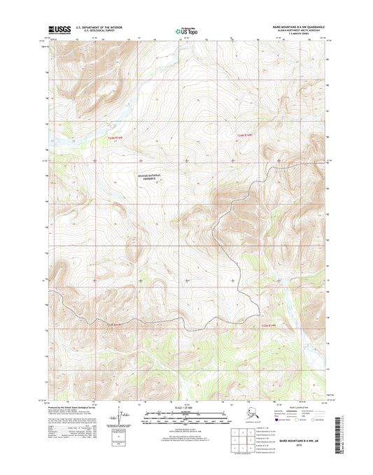 Baird Mountains B-6 NW Alaska US Topo Map Image