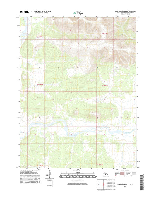 Baird Mountains B-6 SE Alaska US Topo Map Image