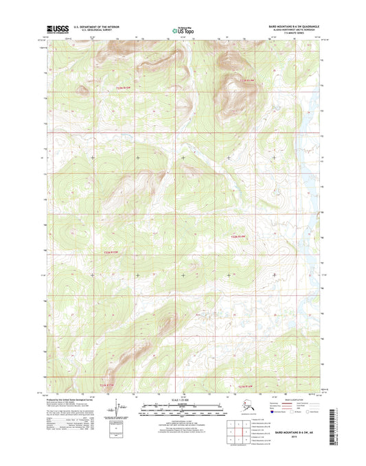 Baird Mountains B-6 SW Alaska US Topo Map Image