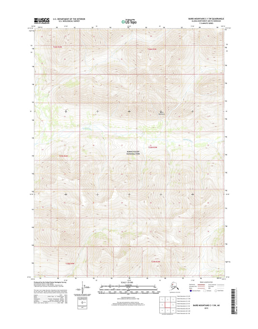 Baird Mountains C-1 SW Alaska US Topo Map Image