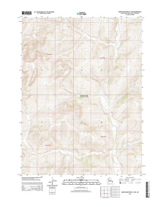 Baird Mountains C-2 NW Alaska US Topo Map Image