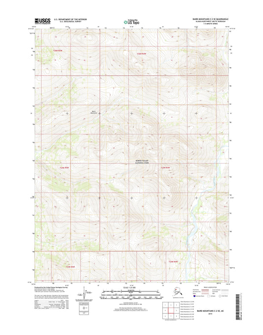 Baird Mountains C-2 SE Alaska US Topo Map Image