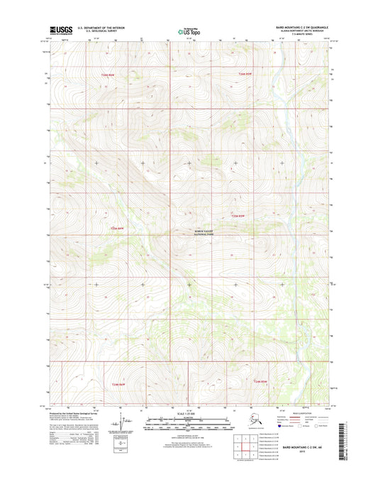 Baird Mountains C-2 SW Alaska US Topo Map Image