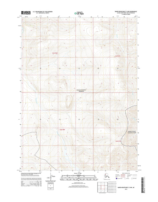 Baird Mountains C-3 NW Alaska US Topo Map Image