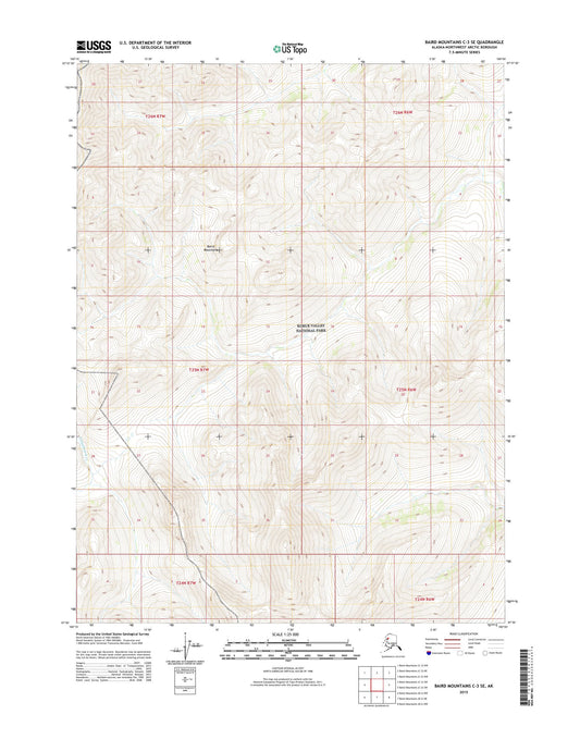Baird Mountains C-3 SE Alaska US Topo Map Image