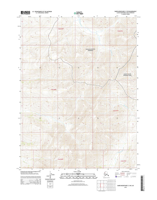 Baird Mountains C-3 SW Alaska US Topo Map Image