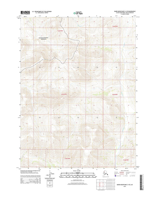 Baird Mountains C-4 SE Alaska US Topo Map Image