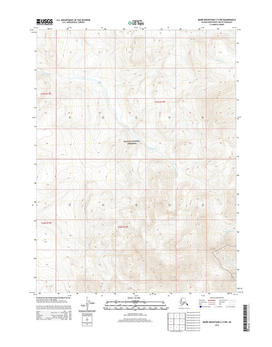 Baird Mountains C-5 NW Alaska US Topo Map Image
