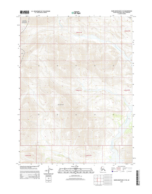 Baird Mountains C-5 SE Alaska US Topo Map Image