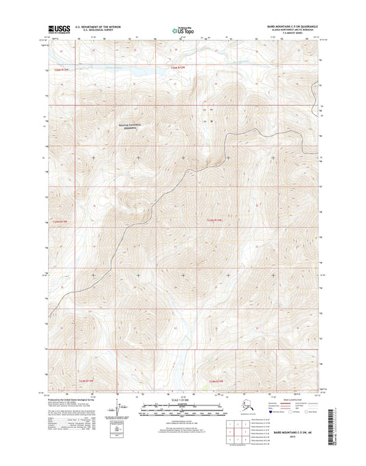 Baird Mountains C-5 SW Alaska US Topo Map Image