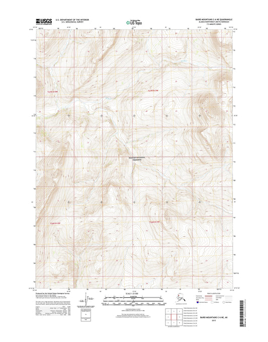Baird Mountains C-6 NE Alaska US Topo Map Image