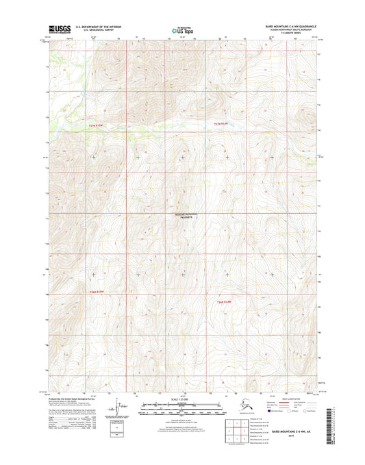 Baird Mountains C-6 NW Alaska US Topo Map Image