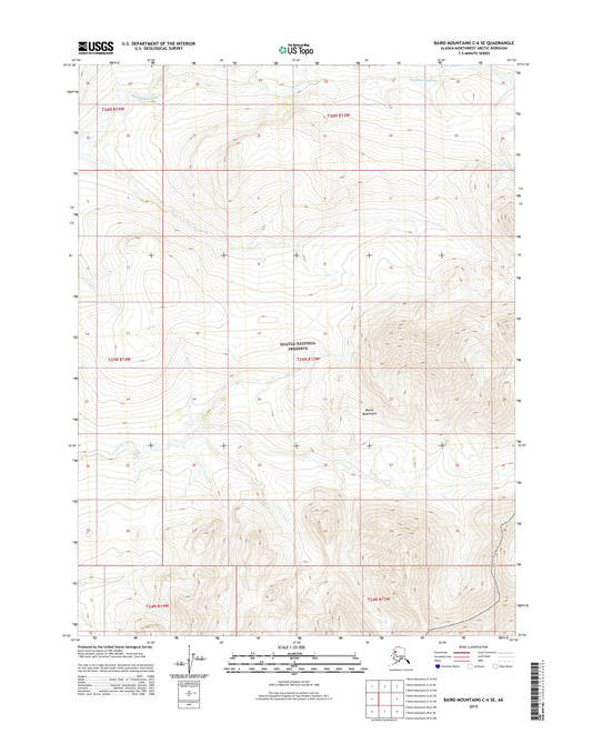 Baird Mountains C-6 SE Alaska US Topo Map Image