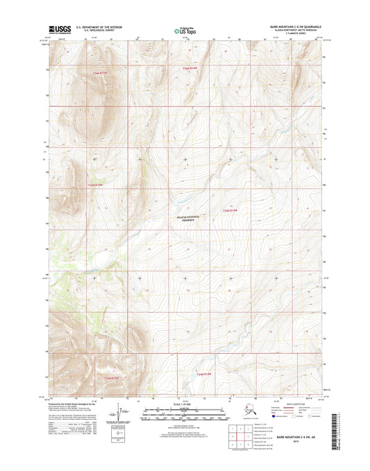 Baird Mountains C-6 SW Alaska US Topo Map Image