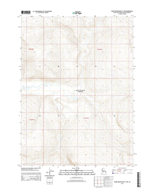 Baird Mountains D-1 NW Alaska US Topo Map Image