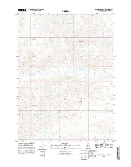 Baird Mountains D-2 NE Alaska US Topo Map Image