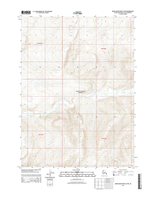 Baird Mountains D-2 NW Alaska US Topo Map Image