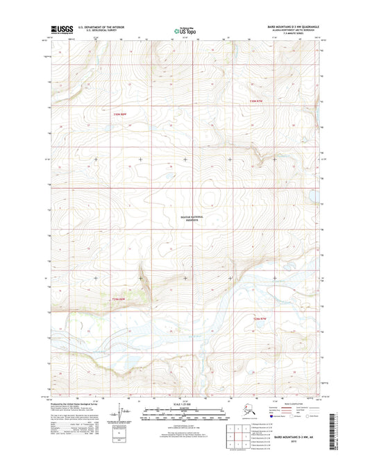 Baird Mountains D-3 NW Alaska US Topo Map Image