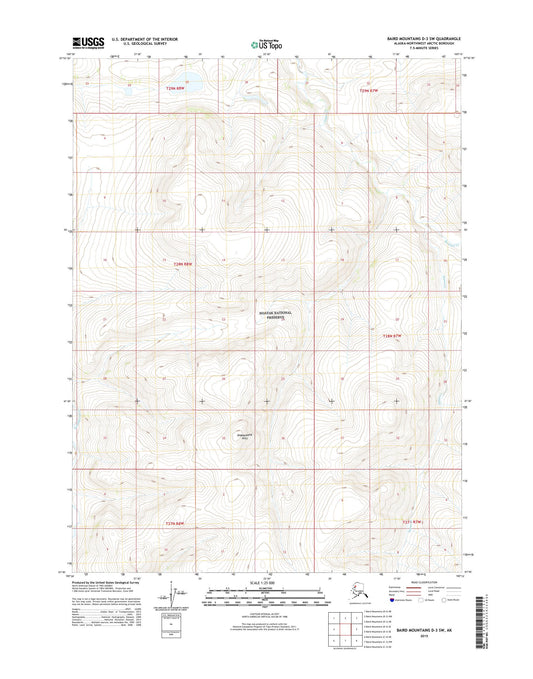 Baird Mountains D-3 SW Alaska US Topo Map Image