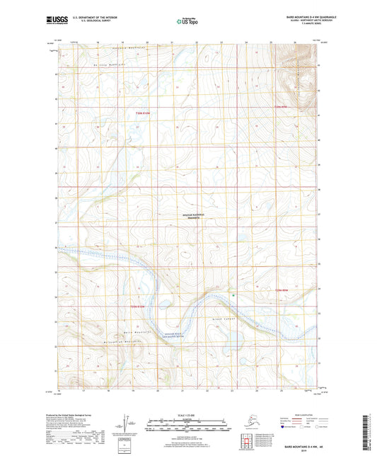 Baird Mountains D-4 NW Alaska US Topo Map Image