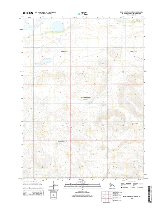 Baird Mountains D-5 NW Alaska US Topo Map Image