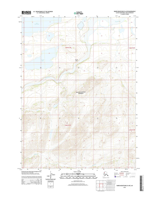 Baird Mountains D-6 NE Alaska US Topo Map Image