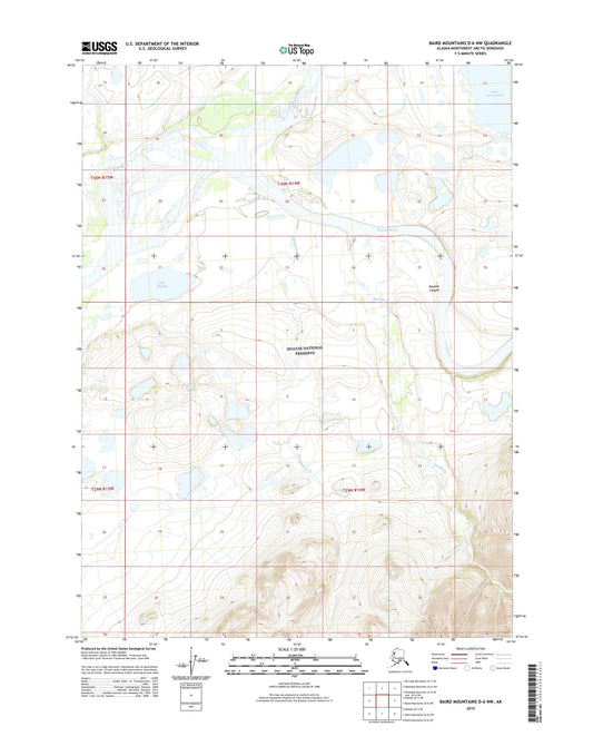 Baird Mountains D-6 NW Alaska US Topo Map Image