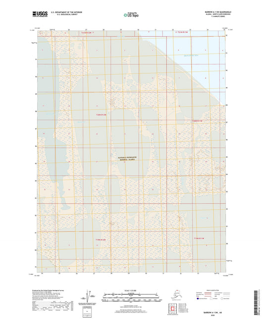 Barrow A-1 SW Alaska US Topo Map Image