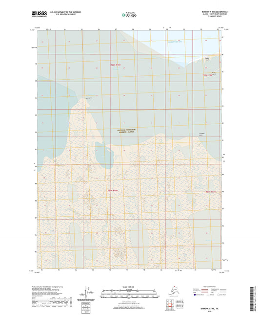 Barrow A-3 NE Alaska US Topo Map Image
