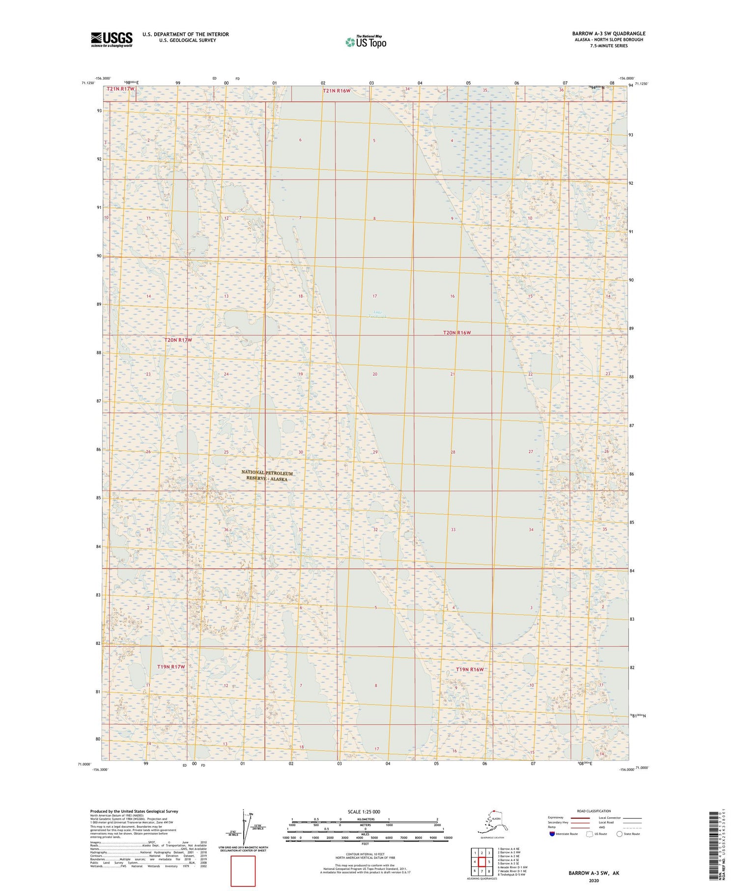Barrow A-3 SW Alaska US Topo Map Image