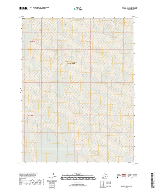 Barrow A-4 NE Alaska US Topo Map Image