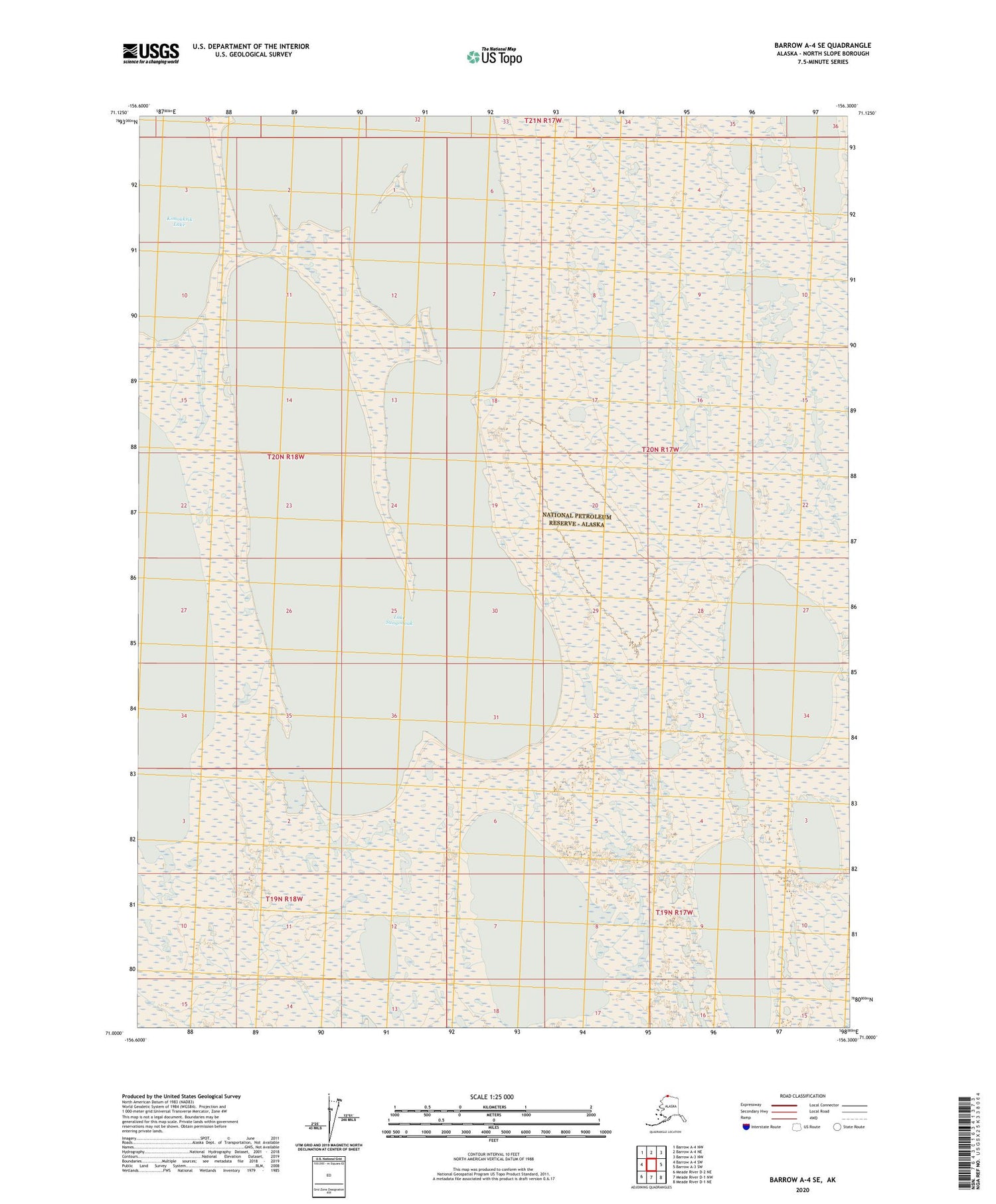Barrow A-4 SE Alaska US Topo Map Image