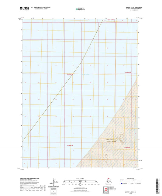 Barrow A-5 SW Alaska US Topo Map Image