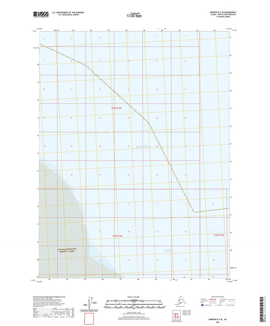 Barrow B-3 SE Alaska US Topo Map Image