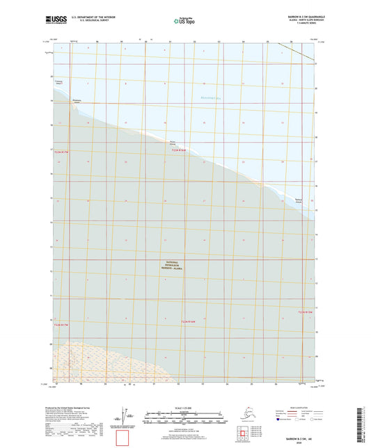 Barrow B-3 SW Alaska US Topo Map Image