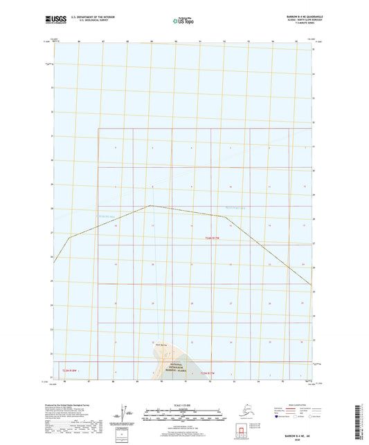 Barrow B-4 NE Alaska US Topo Map Image