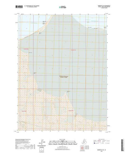Barrow B-4 SE Alaska US Topo Map Image