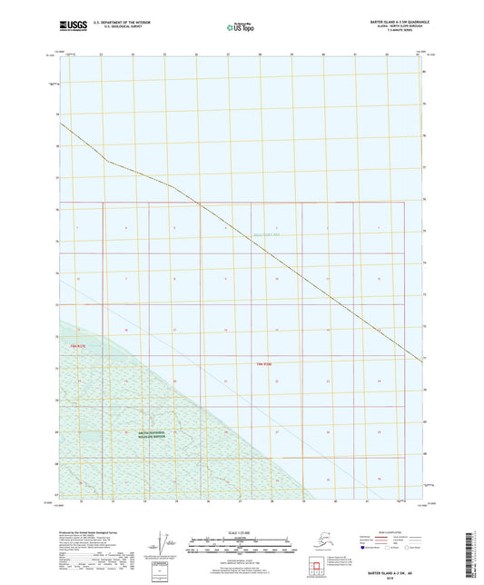Barter Island A-3 SW Alaska US Topo Map Image