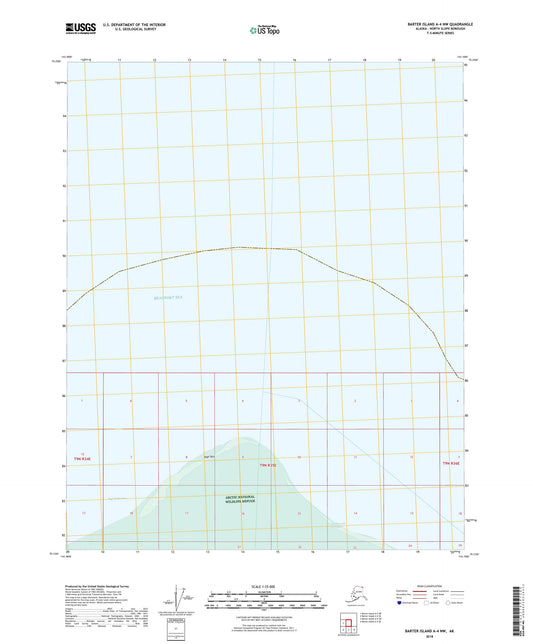 Barter Island A-4 NW Alaska US Topo Map Image