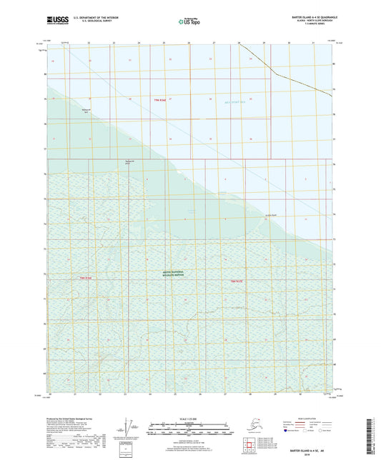 Barter Island A-4 SE Alaska US Topo Map Image