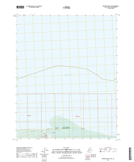 Barter Island A-5 NE Alaska US Topo Map Image