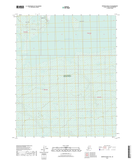 Barter Island A-5 SE Alaska US Topo Map Image