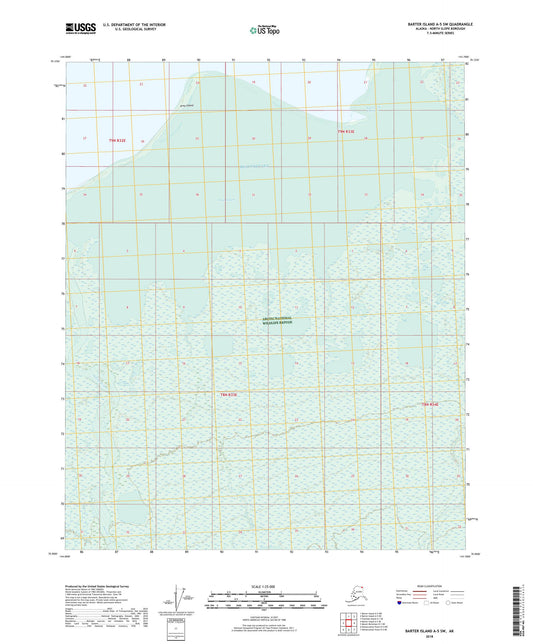 Barter Island A-5 SW Alaska US Topo Map Image