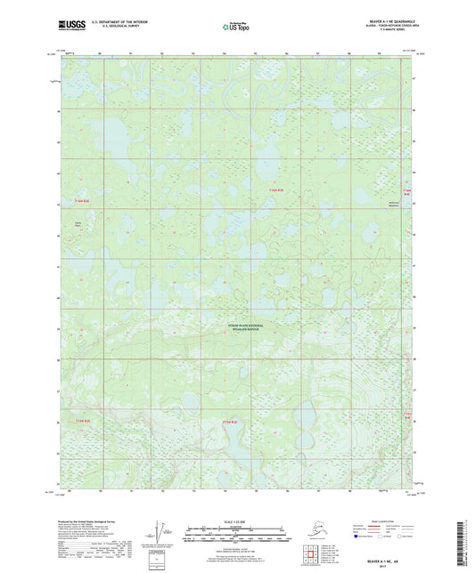 Beaver A-1 NE Alaska US Topo Map Image