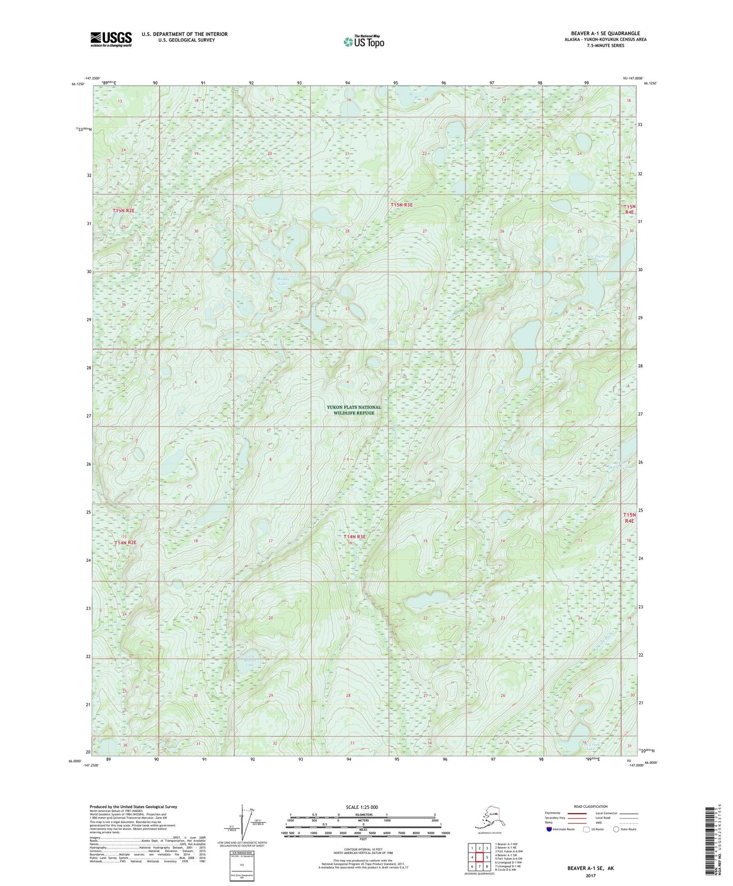 Beaver A-1 SE Alaska US Topo Map Image