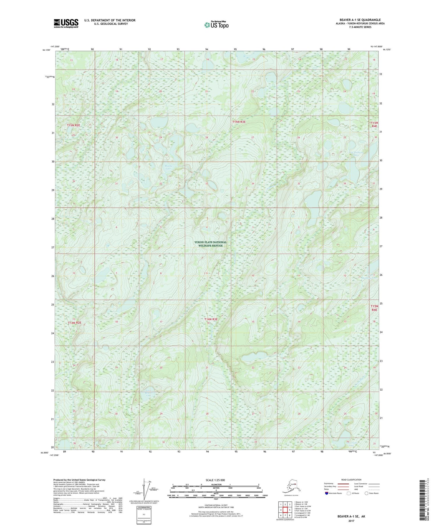 Beaver A-1 SE Alaska US Topo Map Image
